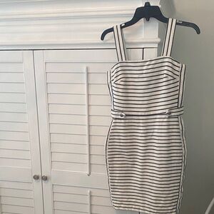 Striped Navy and White Dress